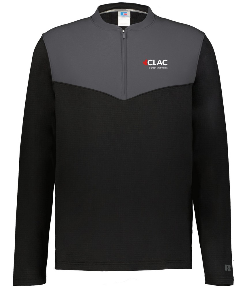 R03GKM Russell Sideline Grid 1/4 Pullover - $60.00 - $70.40