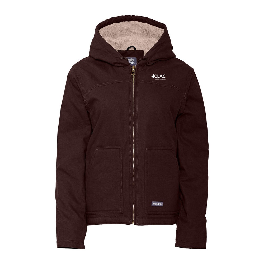 98921 Berne Sherpa-Lined Softstone Duck Hooded Ladies' Jacket - $173.65